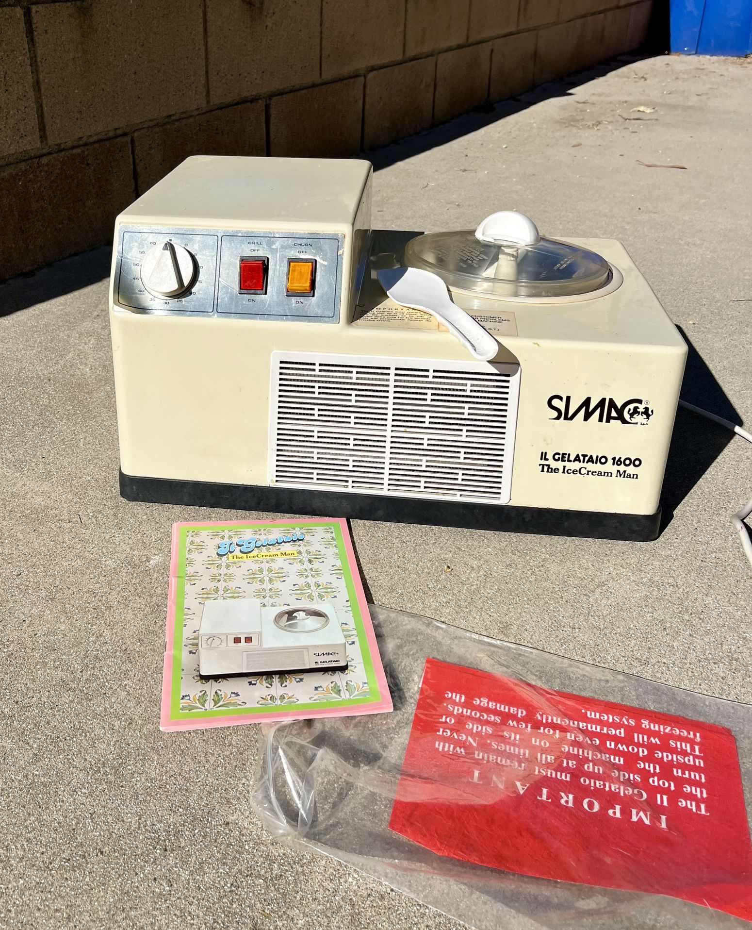 Simac IL Gelatio 1600 Ice Cream maker