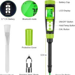 YINMIK Digital Soil pH Meter for Gardeners, Soil Direct pH Tester for Plant Care, Measure pH of Solution Potting Soil Growing Media,Great for Indoor,G