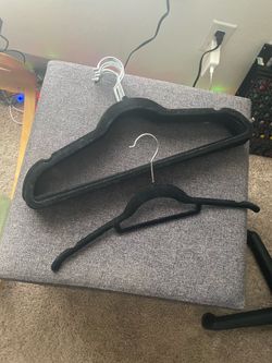 11 x Metal and Felt Clothing Hangers