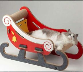 Christmas Sleigh Cat Scratcher