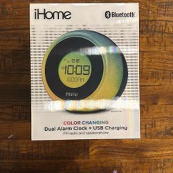 iHome Bluetooth Dual Alarm Clock + USB Charging