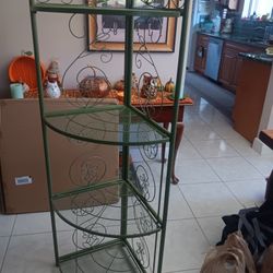Green 4 Shelf Shelving Unit