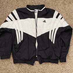 Vintage Adidas Black White Windbreaker 