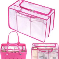 Clear Beach Bag Organizer Inserts Compatible with Bogg Bag X Large, Waterproof PVC Insert Divider Pouch for Original XL Bogg Bags Accessories, Organiz