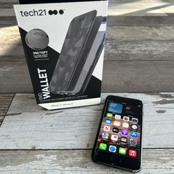 iPhone 8 Unlocked For Any Network W/ New Case And Tempered Glass Screen Protector 