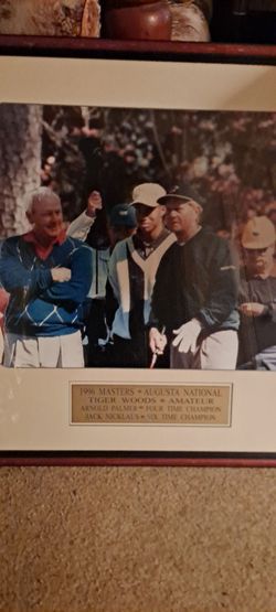 1996 Masters Augusta National Tiger woods amateur, Arnold palmer 4 time champion, Jack nicklaus 6 time champion