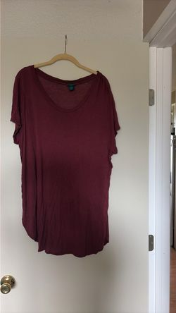 Rue+ Burgundy Scoop Neck T-Shirt