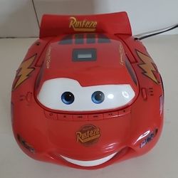 Disney Pixar CARS Lightning McQueen Vintage Working AM/FM Radio Boombox. But the CD Player Does Not Function. With Original Power Cord  
