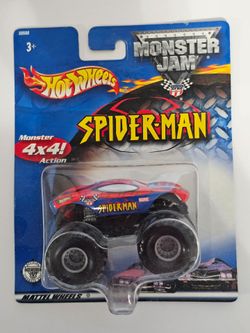 RARE 2004 Monster Jam Marvel Spider-man 4 x 4 wheels