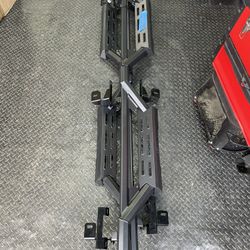 18 Up Jeep Wrangler Off-road Look Running Boards Matte Black 4dr 