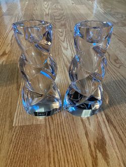 Mikasa Harlequin Crystal Candlestick Holders