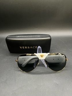 Versace Mod.2150-Q 1341/87 Sunglasses Medusa Metal Aviator Designer 62-14-140 *6999