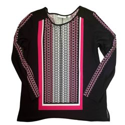 Graphic Long Sleeve Blouse