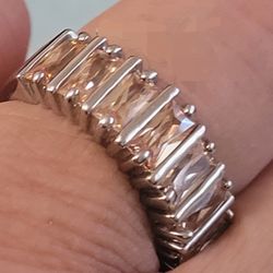 Beautiful Eternity Champagne Ring Size 8.5