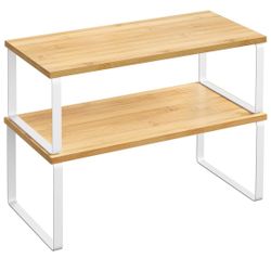 Cabinet Organizer Shelf, Set of 2 Kitchen Counter Shelves