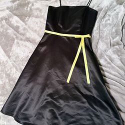 Black Satin Cocktail Dress
