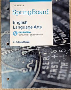 California grade 9 Springboard English Language Arts workbook study textbook student edition