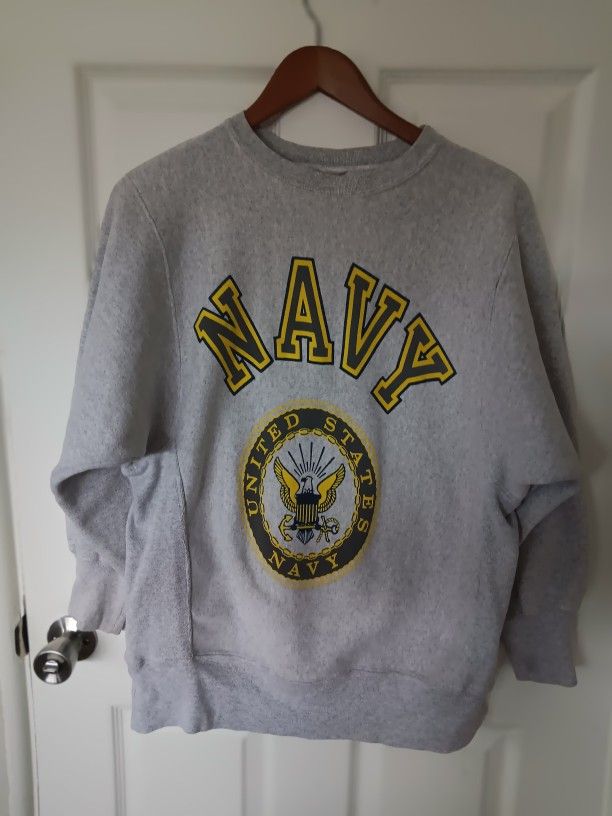 Vintage Navy Billy The Goat Reverse Weave.Sweatshirt