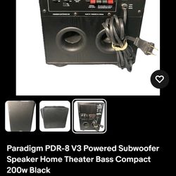 PARADIGM POWERED SUBWOOFER PDR-8