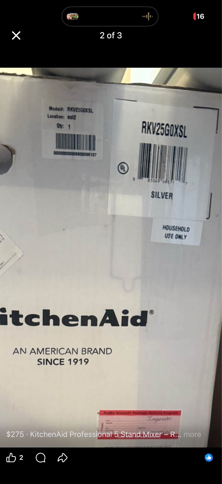 KitchenAid Professional 5 Stand Mixer – Refurbished – Never Used
