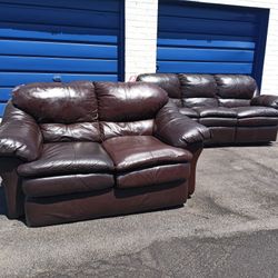 Genuine Leather Reclining Sofa Set!!! FREE DELIVERY