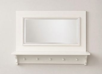 Wall Mirror w/ Shelf & Pegs