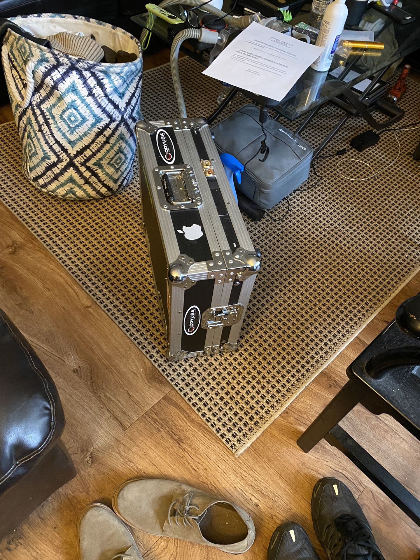 Dj Turntable Along With The Case