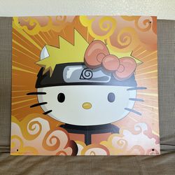 Hello Kitty x Naruto GameStop Store Promo Foam Poster