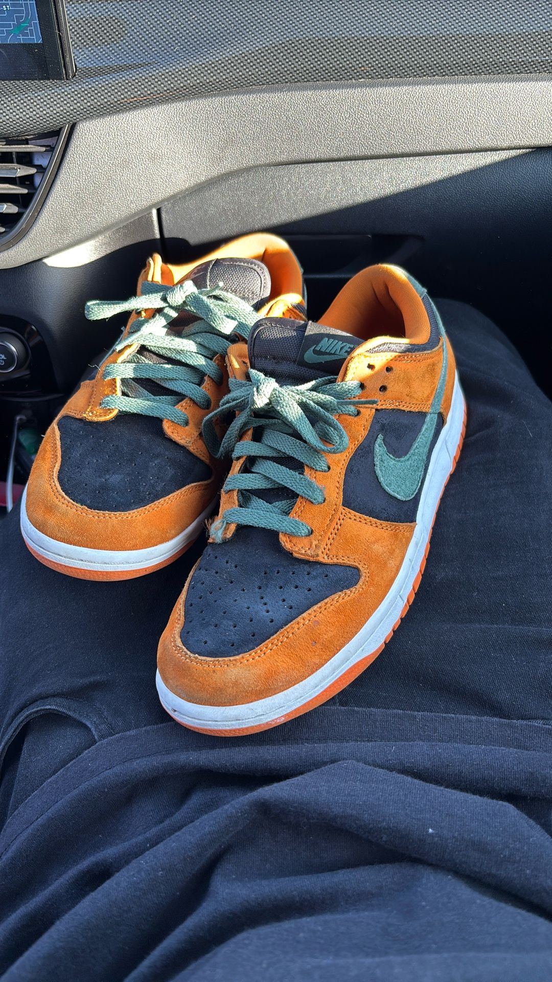Nike Dunks (ORANGE GREEN BLACK) 9.5 M