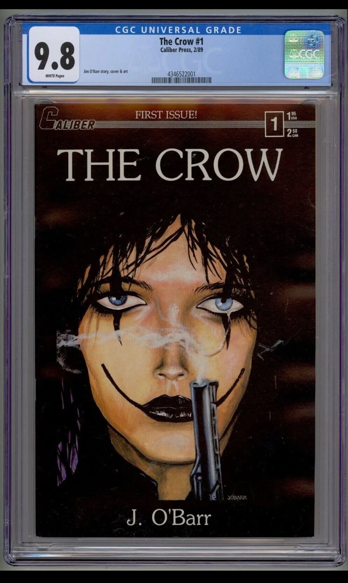 The Crow #1 - CGC 9.8 White Pages - 1st Print 1989 Caliber Press.