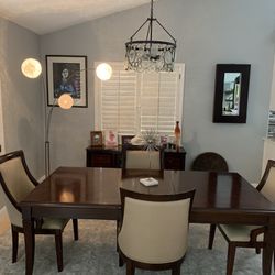 Dining Room Chair And Hard Wood Table