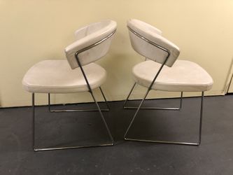 White Leather Chairs