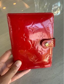 Louis Vuitton Monogram Vernis Agenda PM Red Patent Planner Wallet