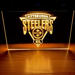 PITTSBURGH STEELERS LED NEON LIGHT SIGN 8x12