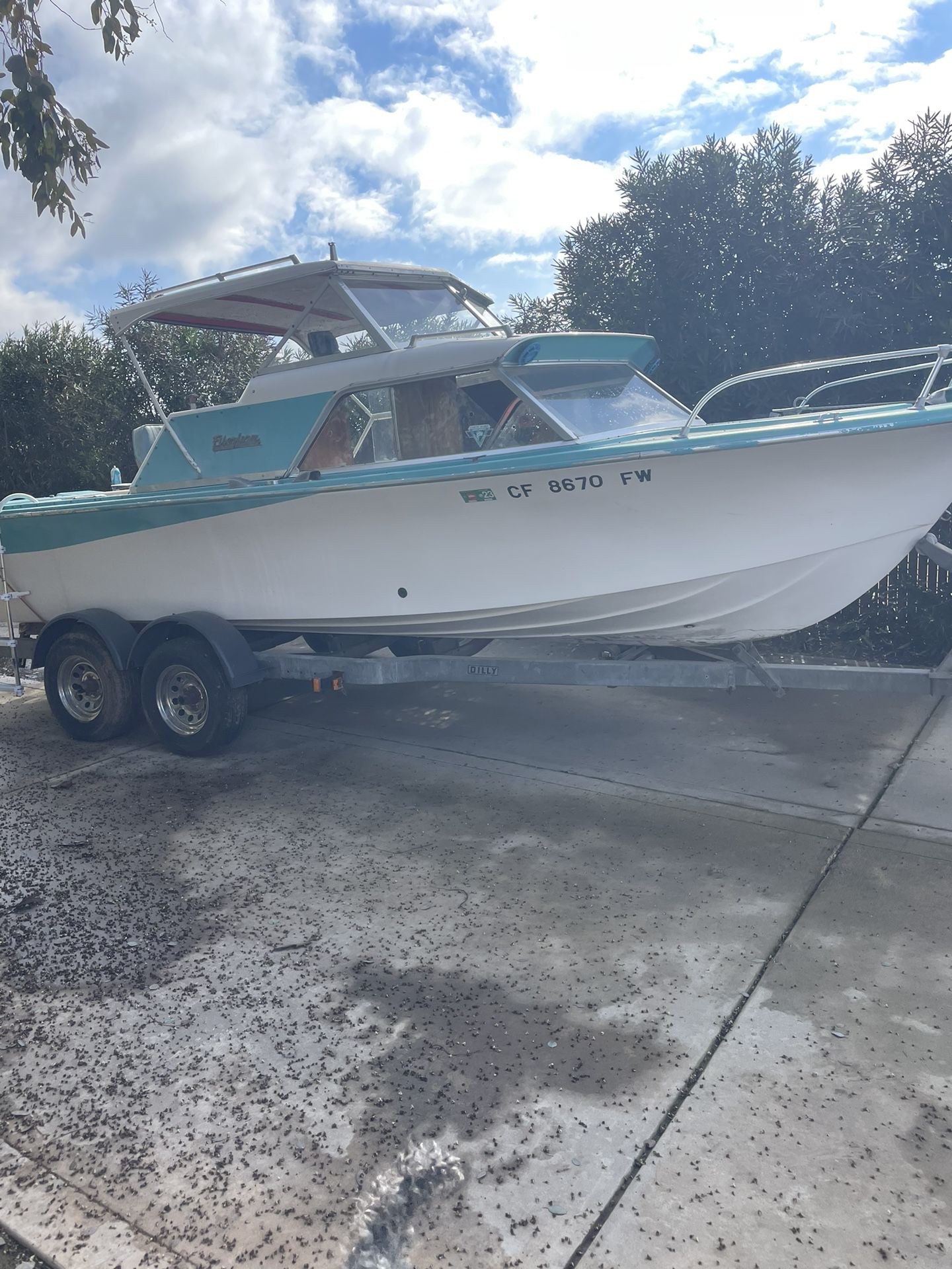 66 FiberForm With Trailer Or Trade (Fishing Boat With Outboard Motor)