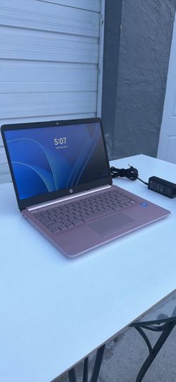HP 14” Rose Gold Laptop – Charger Included – Good Battery – Ready to Use