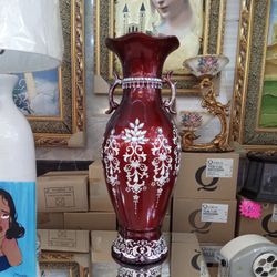 Vintage Burgundy Vase 