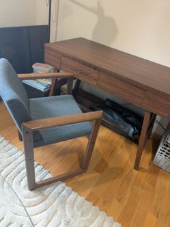 desk and chair
