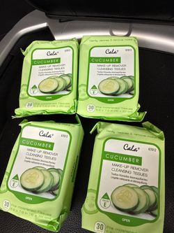 🥒 Cala Cucumber Makeup Remover Wipes – 4 Packs (120 Wipes)