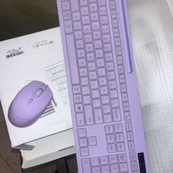 Cute Skygive Wireless Keyboard And Mouse PURPLE