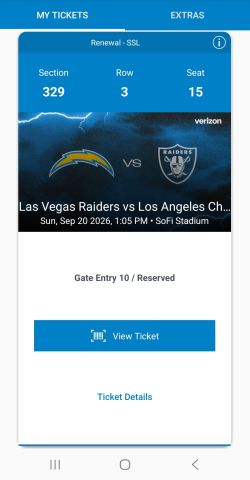 Chargers vs Raiders