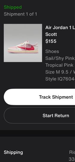 TRAVIS SCOTT X AIR JORDAN 1 LOW OG SAIL TROPICAL PINK