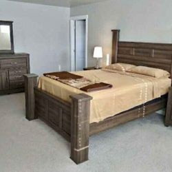 4 Piece Poster Bedroom Set ###Only $39 Down Payment with Financing 💥 No Needed Credit Check