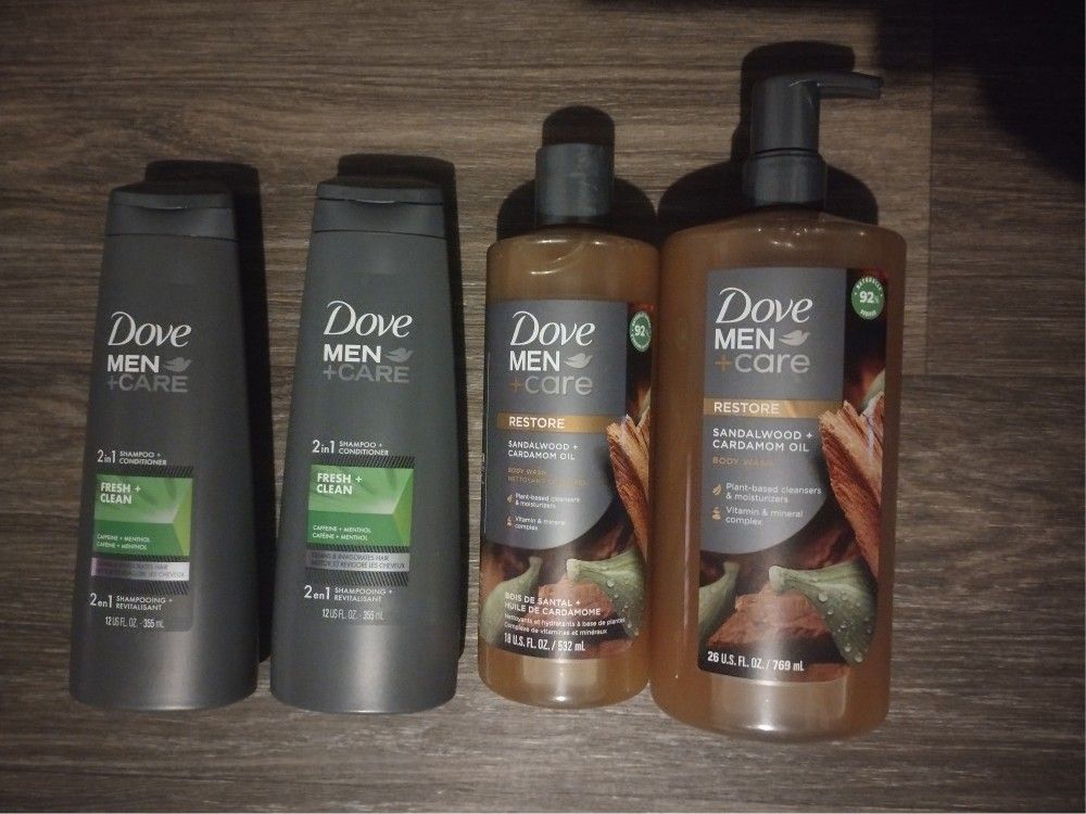Dove Mens Body Wash / Shampoo and Conditioner BUNDLE