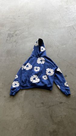 Denim Tears Cotton Wreath hoodie in royal blue features