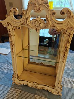Wall shelf with back mirror and glass shelf awesome