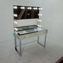 Brand New Vanity With Lights And Glass Top
