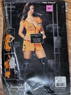 Dreamgirl Ally Catraz Prisoner Costume Small