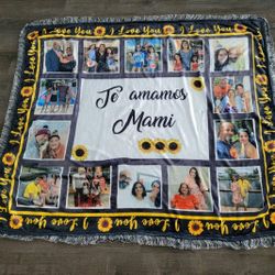 Photo Blanket Valentine's Gift Anniversary Gift Mother's Day Gift