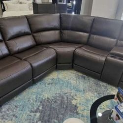Leather Reclining Sectionals 